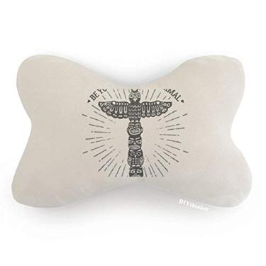 Imagem de DIYthinker Almofada de apoio de cabeça com estampa decorativa de coruja do antigo Egito