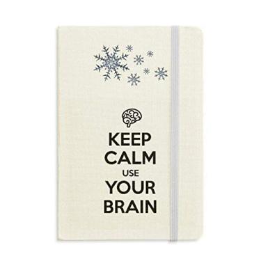 Imagem de Caderno de anotações "Keep Calm And Use Your Brain grosso com flocos de neve para inverno