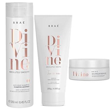 Imagem de kit Braé Divine Anti Frizz Shampoo + Máscara Hidratação 200g + Leave-In 10 em 1-200g