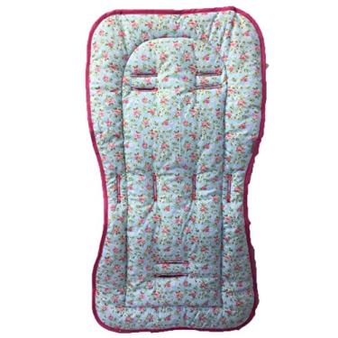 Imagem de Alan Pierre Baby Capa Para Carrinho Flor Branco Azul E Rosa