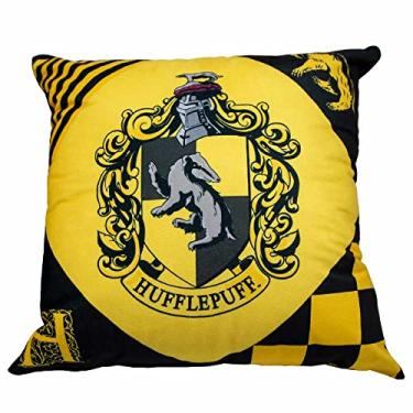 Imagem de Almofada Lufa-Lufa Hufflepuff Quadrada 40x40Cm Aveludada Oficial Harry Potter
