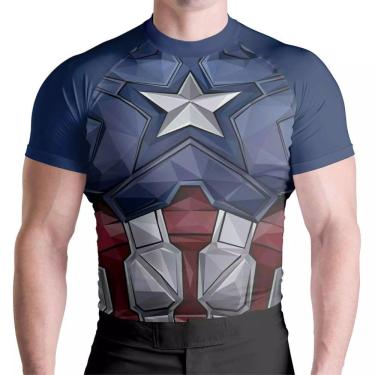 Imagem de Rash Guard Captão America2 Mc Atlética Esportes