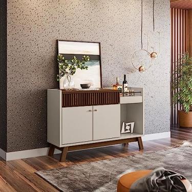 Imagem de Buffet 133cm 2 Portas 1 Gaveta 1 Nicho Lucca Linea Brasil Freijó/Off White