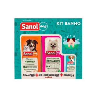 Imagem de Kit Banho Sanol Dog Shampoo Neutro 500ml + Colônia Filhote 120ml Gráti