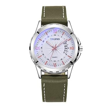 Imagem de Relógio masculino com pulseira de couro inspirados em pedras preciosas relógios masculinos relógios de titânio, 1-c, One Size, Clássico
