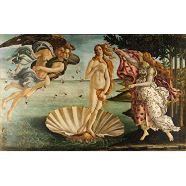 Imagem de O Nascimento de Vênus (1483) de Sandro Botticelli - 60x95 - Tela Canvas Para Quadro