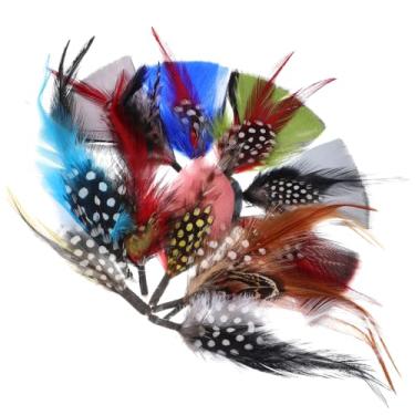 Imagem de STOBOK 12 Unidades Broche chapéu flor mostrar decorativas (cor 6) cor aleatória 12 unidades clipe de colarinho de suéter broche de meninas Apanhador de Sonhos chapéus natural pluma