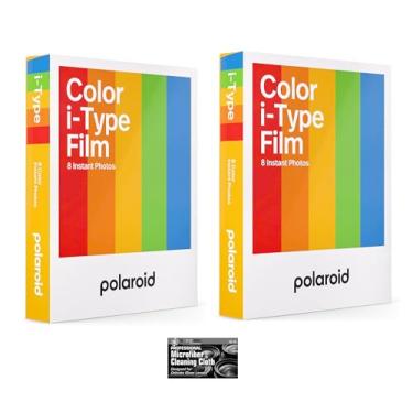 Imagem de Polaroid i-Type Película instantânea colorida brilhante para câmera Polaroid Now, Lab e OneStep2 – Pacote com 2 com pano
