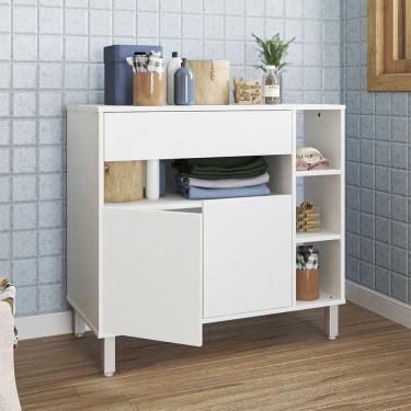 Imagem de Armário Multiuso 2 Portas 1 Gaveta MDP 15mm Branco