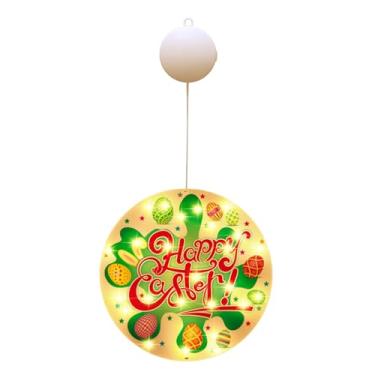 Imagem de Decoração de parede com ventosa LED em forma de coelho luzes operadas luzes de fadas da Páscoa decorações elegantes para festa joias feitas à mão