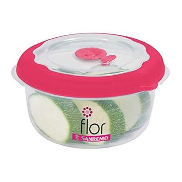 Imagem de Sanremo - Pote Hermético Plástico Redondo de 1100ml, Linha Flor
