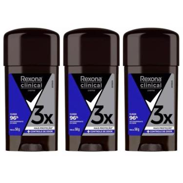 Imagem de Kit C/3 Desodorante Stick Rexona Clinical Men 48G Clean
