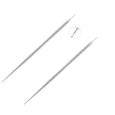 Imagem de Aumeo G23 Titânio Threadless Piercing Taper 14G 16G 18G Piercing Insertion Pin Taper para Nariz Lábio Monroe Ear Tragus Helix Push In Body Piercing Kit de Alongamento Ferramenta Assistente, Titânio,