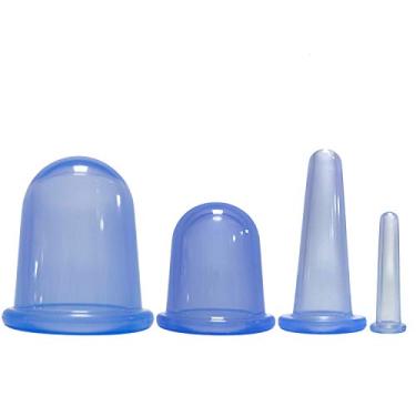 Imagem de Copos de massagem de silicone, conjuntos de terapia com ventosas de massagem (conjunto de 4 peças)