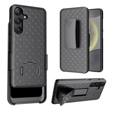 Imagem de HIDAHE Capa para Samsung Galaxy S24 Plus 5G, capa com coldre para Galaxy S24 Plus Slim Combo Shell com suporte giratório clipe de cinto coldre capa protetora robusta para S24 Plus 5G versão 2024,
