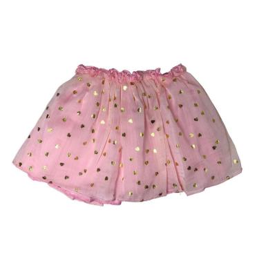 Imagem de Saia Tutu Coração Dourado - Rosa-Feminino