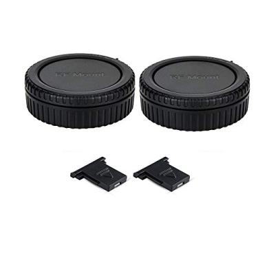 Imagem de Pacote com 2 capas para corpo de montagem RF e tampa de lente traseira para câmera sem espelho Canon EOS R100 R50 R50V R8 R R1 R3 R5 R6 Mark II R7 R10 RP e lentes de montagem RF, com 2 capas