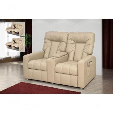 Imagem de Poltrona Do Papai Reclinável Dupla Jetta - Bege Corino