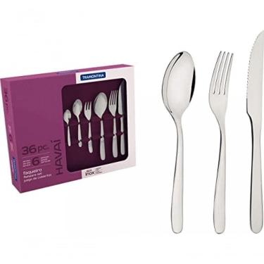 Imagem de Faqueiro Tramontina Em Inox Facas P/ Churrasco Em Brilho Det