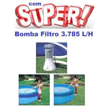 Imagem de Bomba Filtrante Intex 3785 Lh 110V + Kit De Limpeza Intex