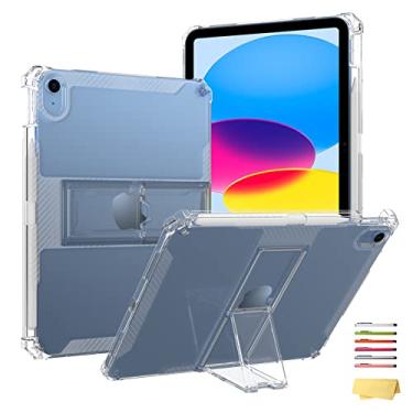 Imagem de UUcovers Capa transparente para iPad Air 3 (3ª geração) 10,5 polegadas (2019) e iPad Pro de 10,5 polegadas 2017 com suporte para lápis e suporte, fina, leve, antiderrapante, macia, TPU traseira,