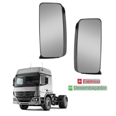 Imagem de Par Retrovisor p MB Axor Atego 2015 c Desembaçador Elétrico - Fabbof