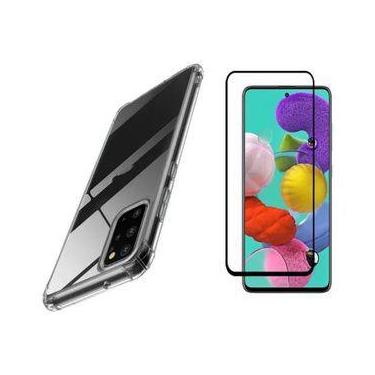 Imagem de Capa Case Samsung Galaxy A51 Capinha Impacto + Película Vidro Temperad