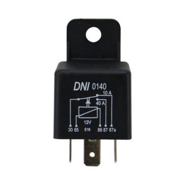 Imagem de Rele Auxiliar injeção 5t 12v 40/10a Universal c/ suporte - DNI