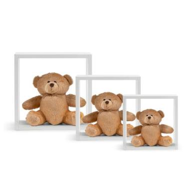 Imagem de Jogo Nichos Quadrado Mdf Branco Enfeites Quarto Bebe Sala - Enxoval Vi