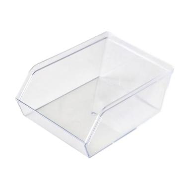 Imagem de DimyFew Caixa Organizadora de Maquiagem, Transparente, Estojo de Armazenamento, Expositor de Cosméticos, Branco claro