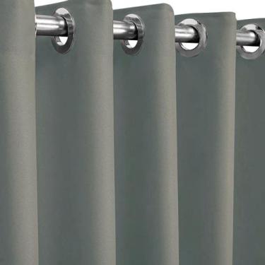 Imagem de Cortina Blecaute de Tecido Para Quarto e Sala 3 Metros Com Ilhós Croma