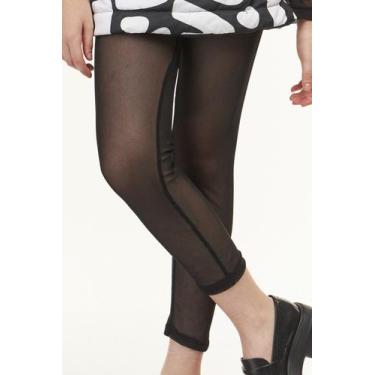 Imagem de Meia Legging Tule Preta Mylu, Preto, 4
