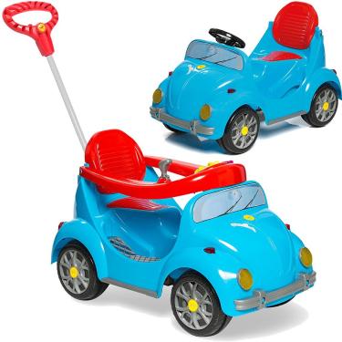 Imagem de Carrinho de Passeio e Pedal para Bebe Calesita Fouks Azul 30kg