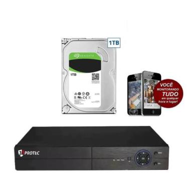 Imagem de Dvr gravador 4 canais Full hd + hd 1TB - Protec