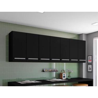 Imagem de Armario Aereo Bangladesh Preto 7 Portas Bela Casa - Casa Moderna Movel