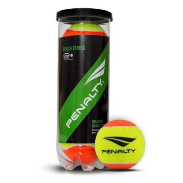 Imagem de Kit Bolinhas Beach Tennis XXII Com 3 Unidades Penalty, Amarelo, Laranj