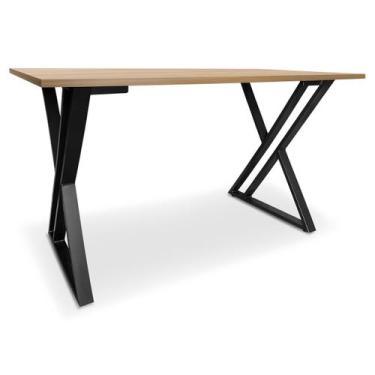 Imagem de Mesa P/ Escritório Jantar Gamer Tampo 1,00x0,60 Qatar Preto/Jade - Gen