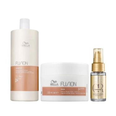 Imagem de Kit Fusion Shampoo, Máscara & Oil Reflections - Wella - Wella Professi