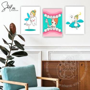 Imagem de Quadros Para Dentista Infantil - Stelix - Decoração Artesanal, 29x20