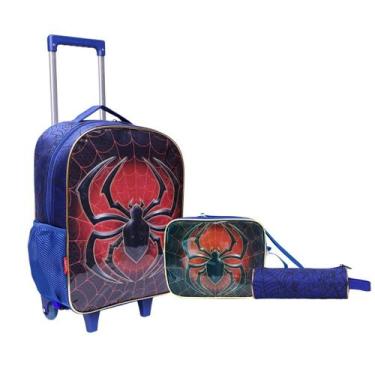 Imagem de Kit Mochila Rodinha Super Spider Infantil Escola Lançamento - Rocie, A