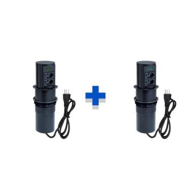 Imagem de Kit Torres Tomadas Totem Automático 2 Tom 10A 2 e 3USB 5.2A - CONNECT 