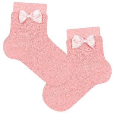 Imagem de Meia Bebê Menina Social Festa Com Laço 17 a 22 Cia da Meia, Rosa, 17 a