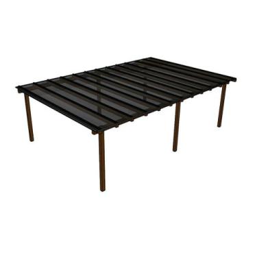 Imagem de Kit Policarbonato Fume 6mm 8,00m x 2,00m - Perfis Naturais - RM Polica