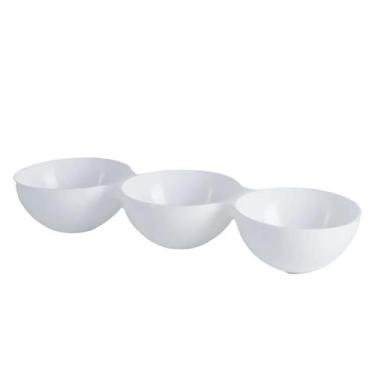 Imagem de Petisqueira Com 3 Divisões Le Chef Branca para Petiscos - Pm
