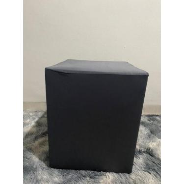 Imagem de Kit 2 Capas De Puff Quadrado Malha Com Elástico Oferta Linda - ibiting