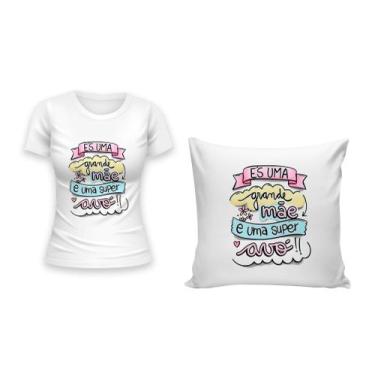 Imagem de Kit Camiseta +  Capa para Almofada Dia Das Mães Tema VOVÓ Presente Hom
