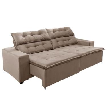 Imagem de Sofá Concept 3,00 metros Retrátil e recinável com Mola Suede Light Cas