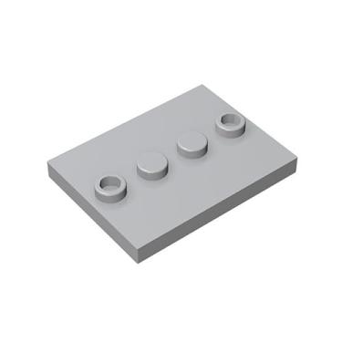 Imagem de Classic Bulk Parts and Pieces Stand, Gray 3x4 with 4 Studs in Center, 50 Pieces Gray Tile Stand, Compatible with Lego Figures Stand 3x4 with 4 Studs(Color: Light Gray)
