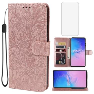 Imagem de Gufuwo Capa para Galaxy S10 Lite/Galaxy A91/Galaxy M80S SM-G770F Capa carteira com protetor de tela de vidro temperado, capa flip de couro PU com suporte para cartão de crédito para Samsung Galaxy S10