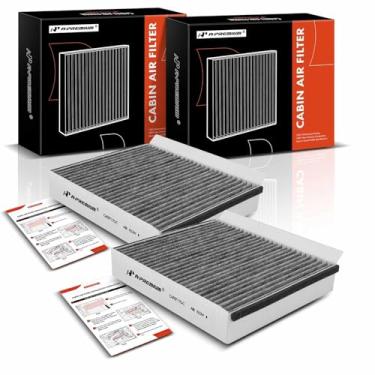 Imagem de A-Premium Filtro de ar de cabine de 2 peças com carvão ativado compatível com Mercedes-Benz W163 Series ML320 1998-2003, ML350 2003-2005, ML430 1999-2001, ML500 2002-2005, ML55 AMG 2000-2000-2000 3